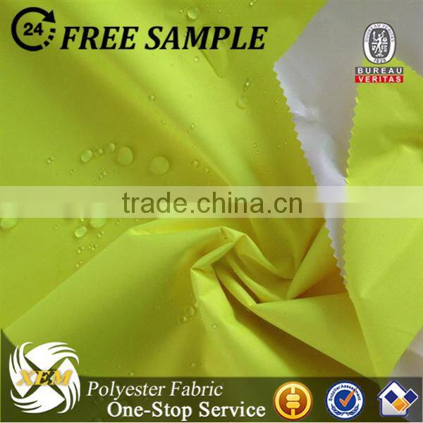210t waterproof polyester pu coated taffeta fabric