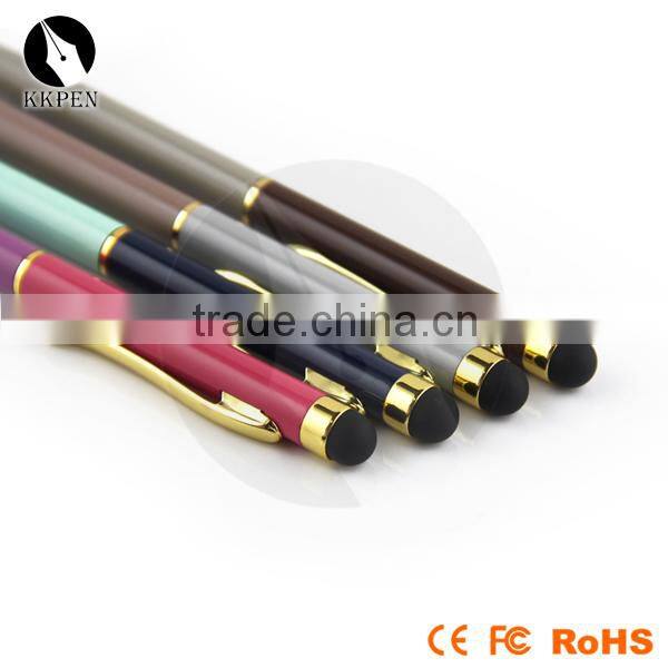 T208 slim ball pen with stylus