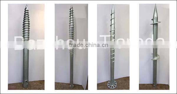 ground helix pile for foundations