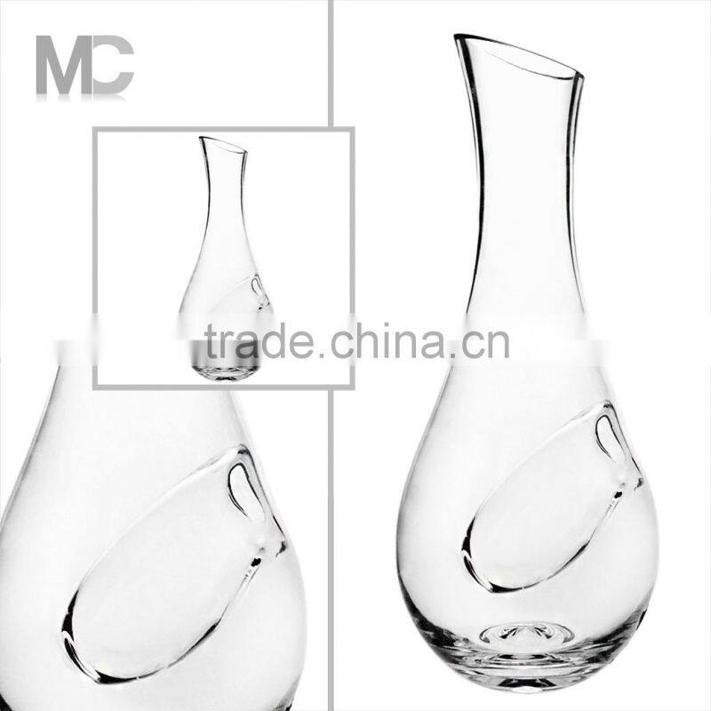 Wholesale hand made unique glass wine decanter
