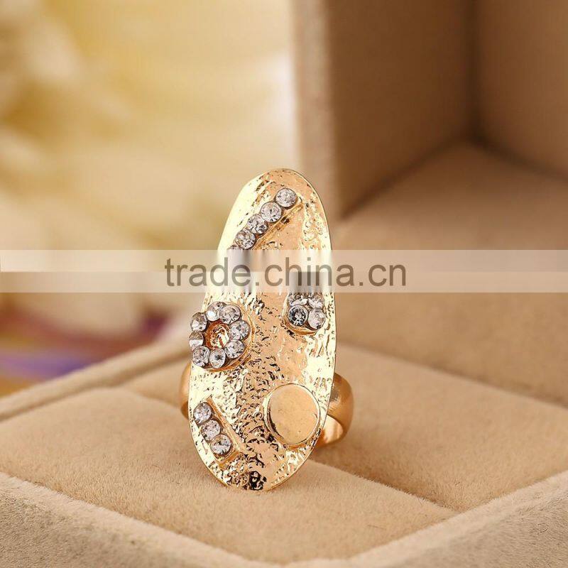 Women new geometry joint fingernail ring