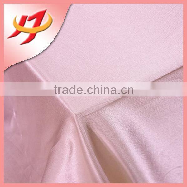 Chinese banquet church crinkled table cloth fiber optic table cloth for wedding
