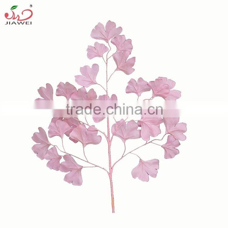Yiwu wholesale artificial gingko tree branches and leaves indoor decoration