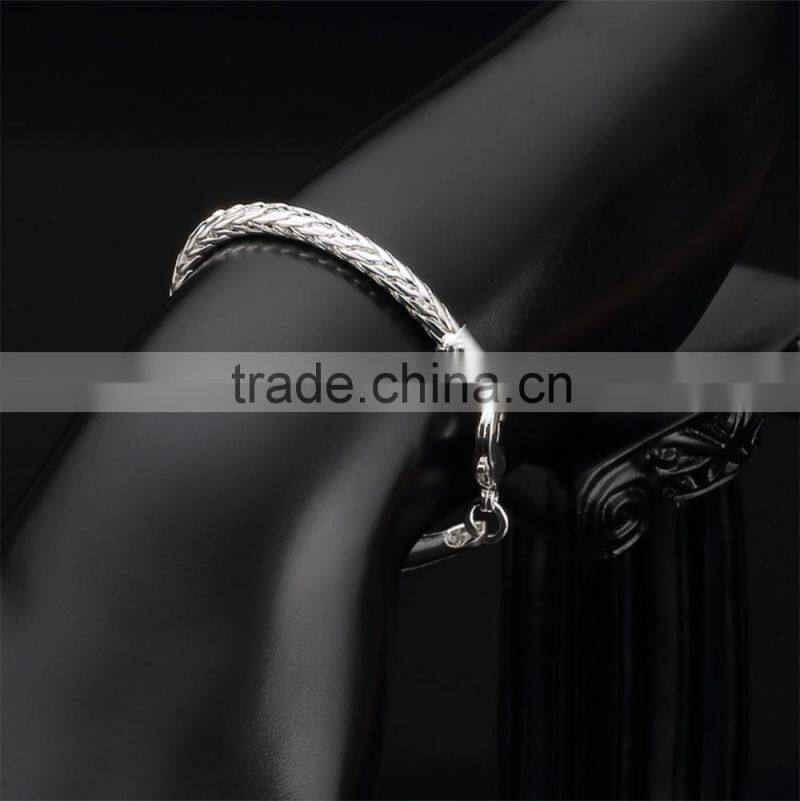 Women's 3.5M delicacy fashion silver bracelet best gift for female