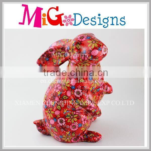 Custom Ceramic Cute Decal Animal Image Piggy Money Box