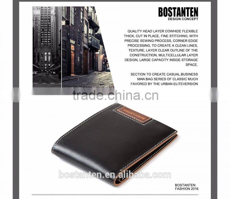 genuine leather fashion trends men wallet purses china wholesale