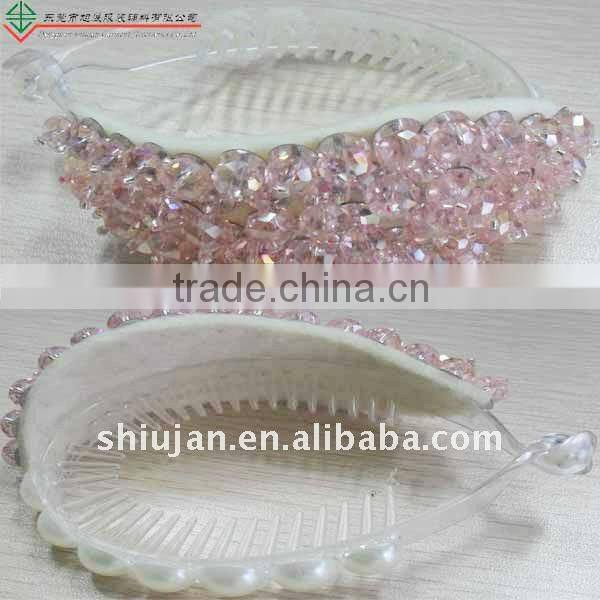 Fashion hair accessories with pink crystals