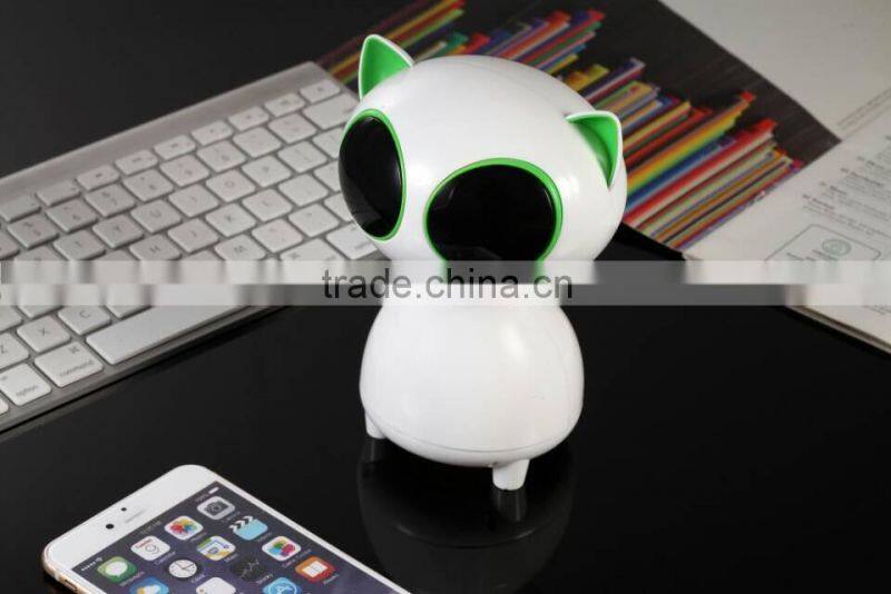 2015 Portable Cute cat design mini usb speaker for computer and cellphone