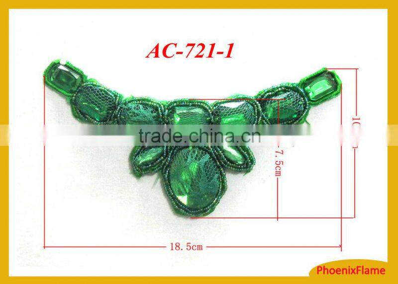 BIG CRYSTAL GLASS BEADS FOR NECKTRIM AC-721