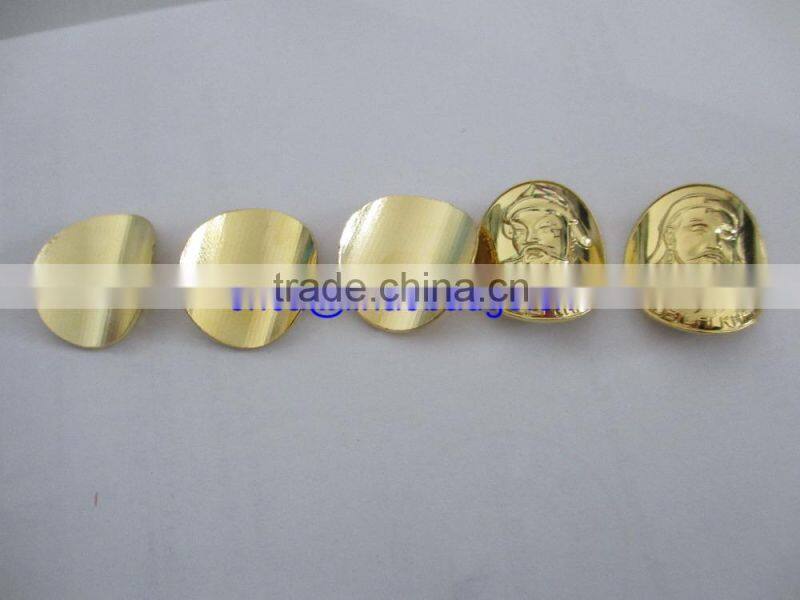 2015 Souvenir custom curve metal gold coins with your own fashion design