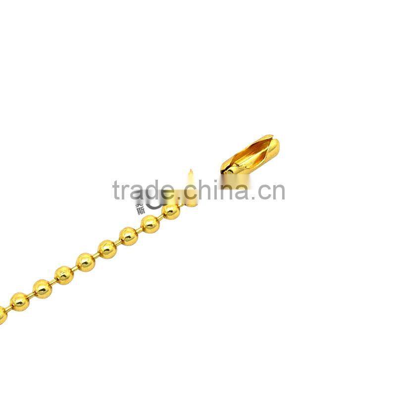 Gold metal brass ball chain for bag decoration, necklace