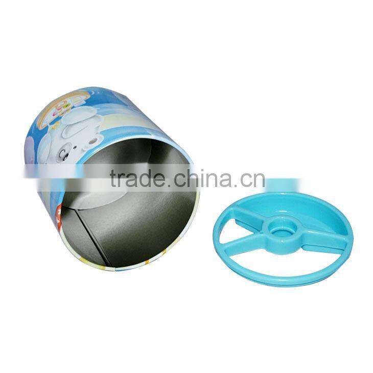 Tinplate and PP Pen Holder with plastic fittings