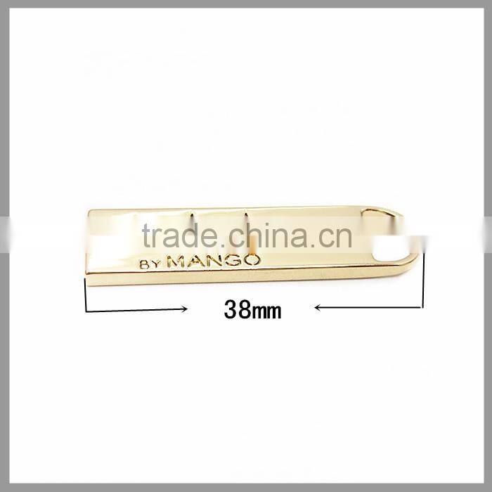 Engraved Zipper Slider And Tag For Bags