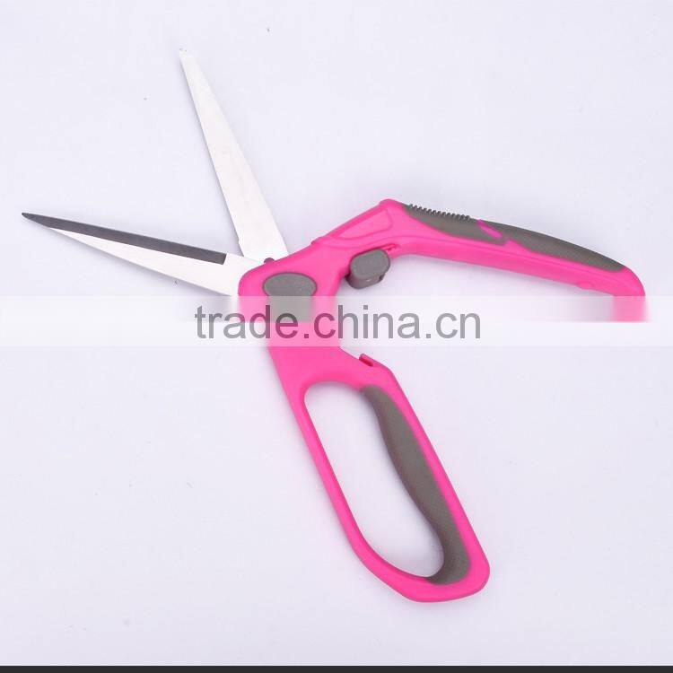 SS13011P -2016 New style and design 8" stainless steel sewing scissors with colorful plastich handle