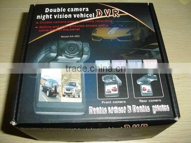 Dual cameras Vehicle Car DVR black box night vision dual lens 120 degree KA063-10