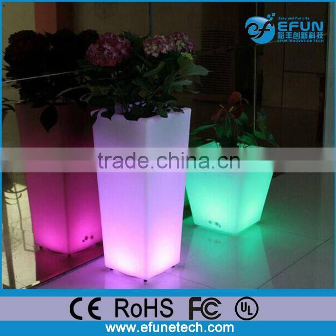 led illuminated color flower and planter pot,light up garden furniture outdoor