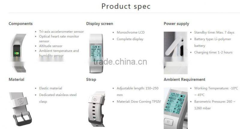 SIFIT-8.8 Fitness Bracelet Pedometer, Track Length and Quality of Sleep, 2015 style Wristband Pedometer for Healthy Life