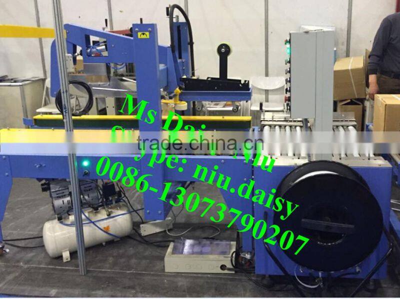 automatic carton strapping machine/paper box binding machine/box strap binding machine