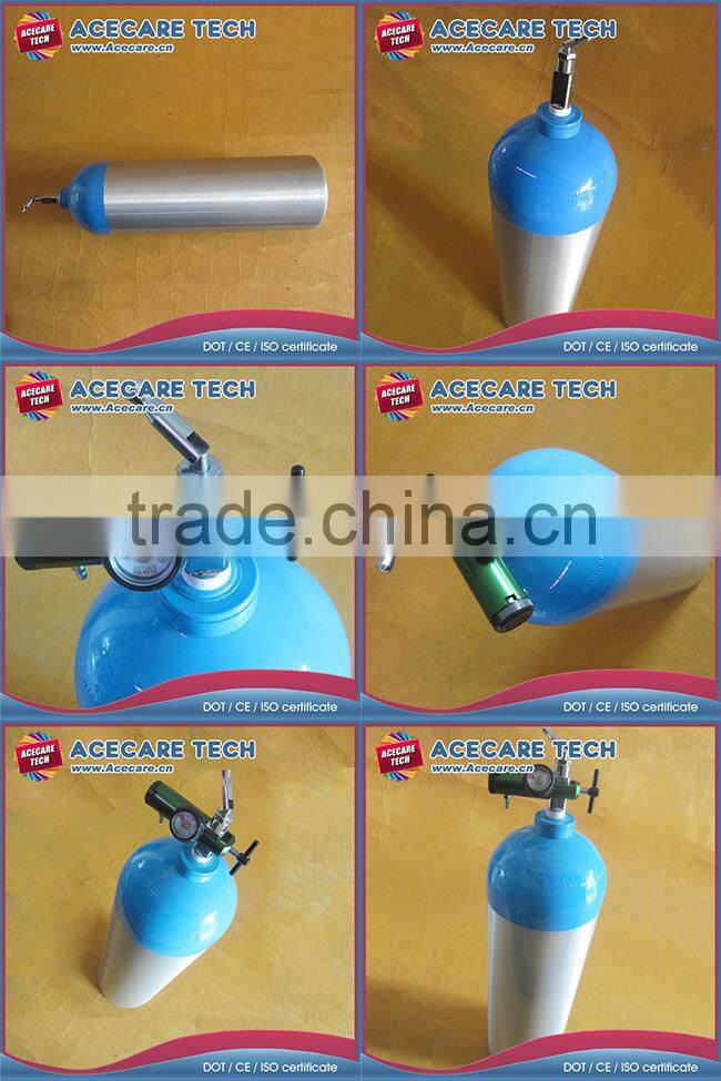 QF-2 oxygen valve, 10L-15MPa Medical oxygen aluminum gas cylinder