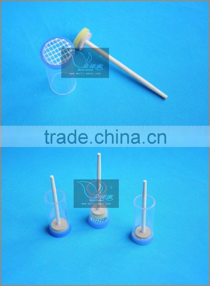 plastic queen cage with sponge plunger / queen bee rearing tube