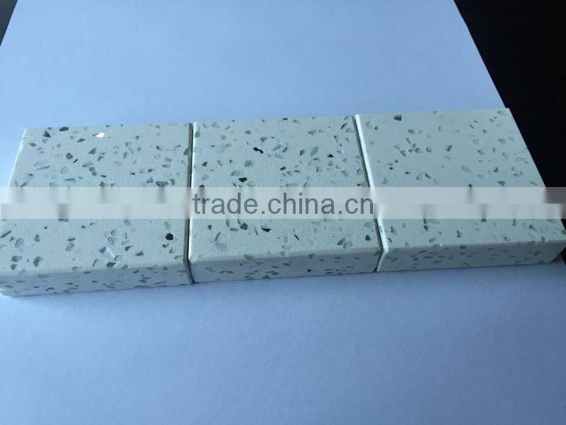 supplier cheaper white mirror fleck quartz stone countertop