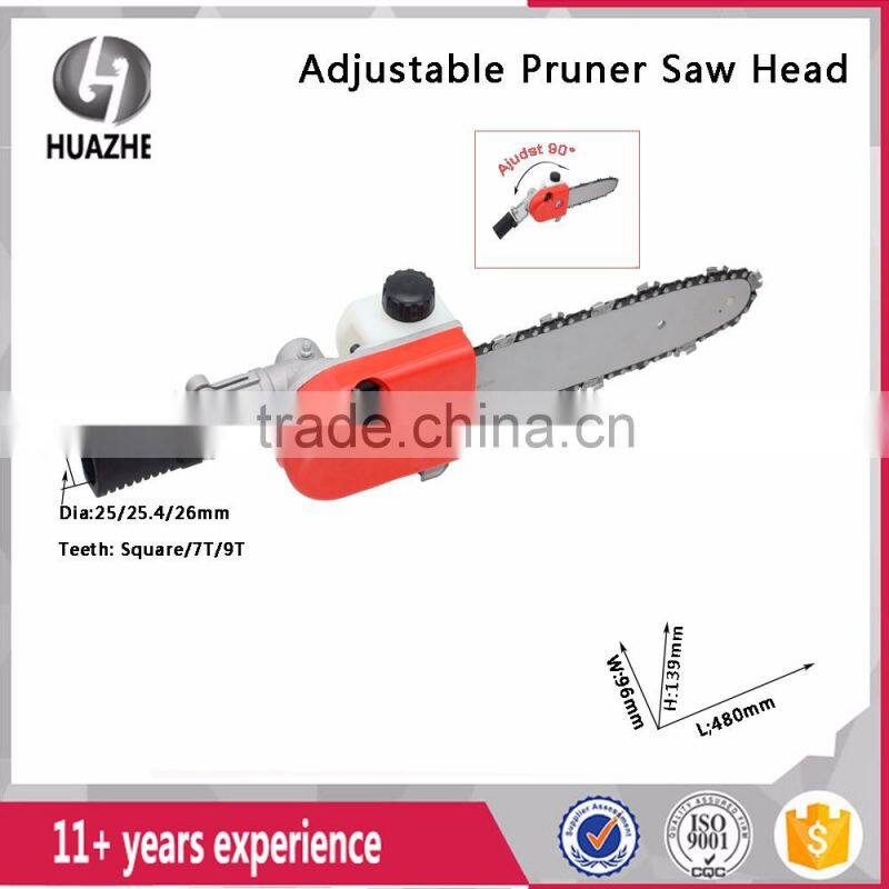 Adjusable pruner saw head