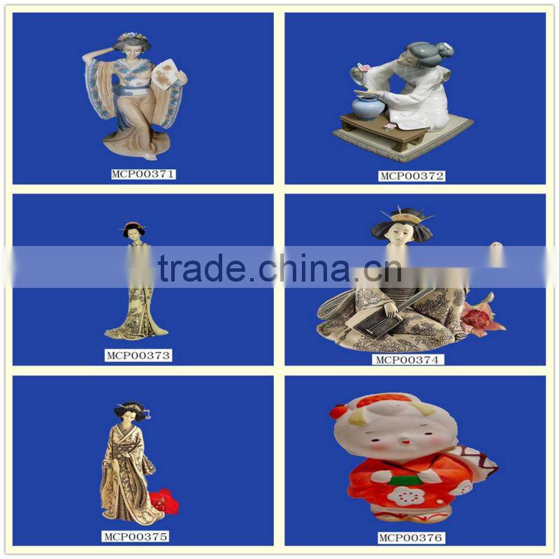 Vintage Handmade Funny Japanese Geisha Figurines