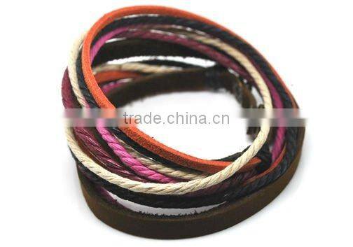 orange leather bracelet