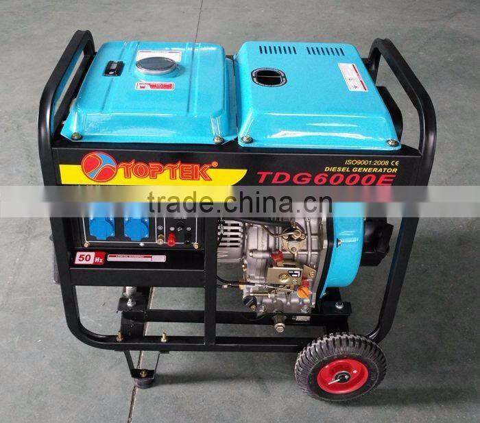 portable with handles and wheels 5kw diesel generator price list