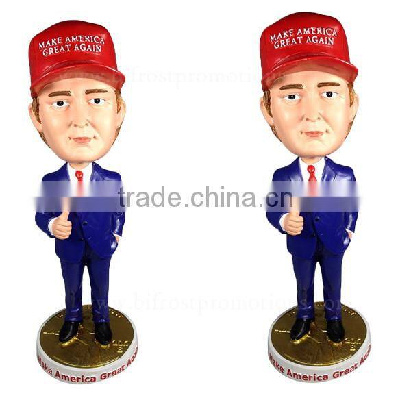 Great Sale 2017 Resin Cartoon Doll Donald Trump Bobble Head