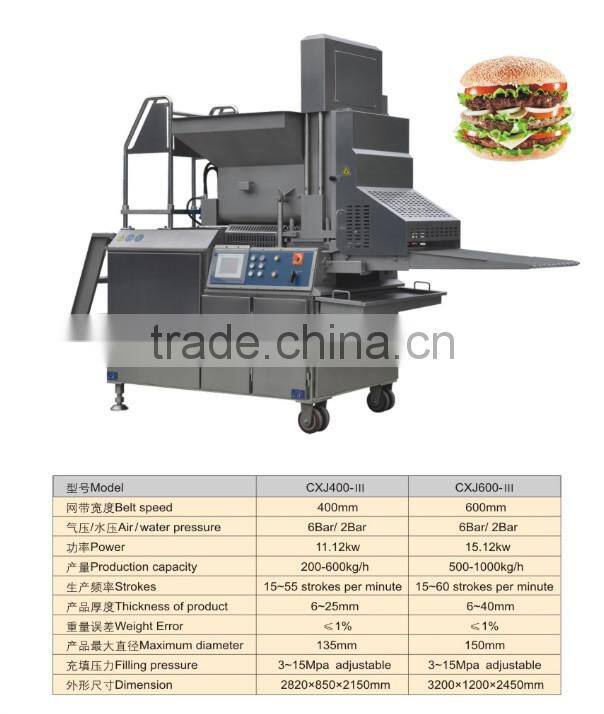 Jinan DAYI Automatic hamburger meat nuggets fillet forming machine process line