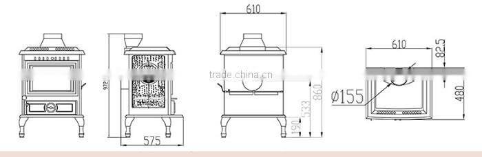 European style wood stoves / wood burning stove use to house warming at winter
