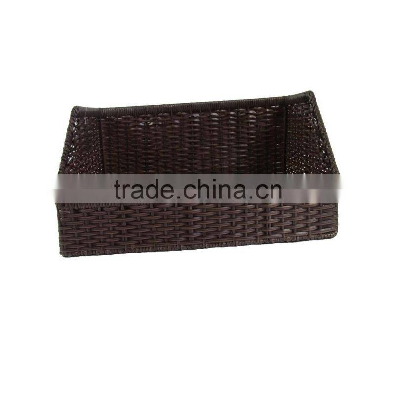 China supplier direct sale supermarket fruit and vegetable display rack with rattan basket