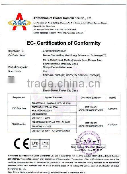 leakage protection hot water heater