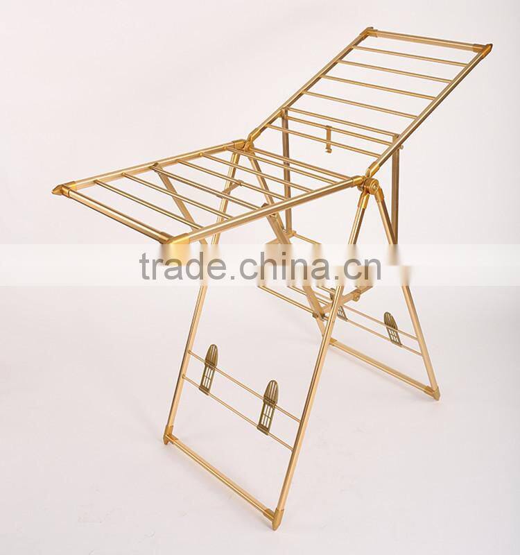 Gold silver ceiling mounted clothes drying rack