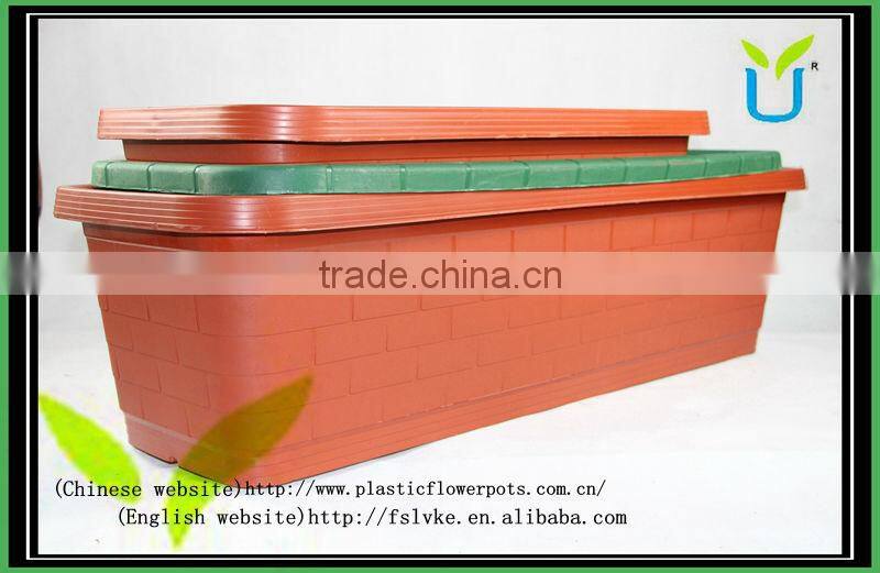 Factory Wholesale Rectangle Plastic Planter Pot