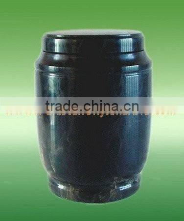 DECORATIVE JET BLACK MARBLE URNS