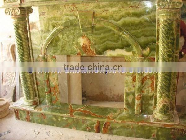 New promotion DARK GREEN ONYX FIREPLACES