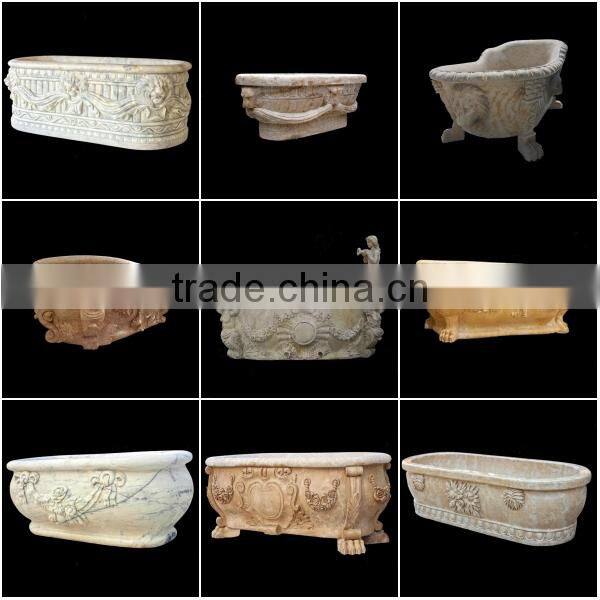 Hand Carved Stone Bathtub With Legs