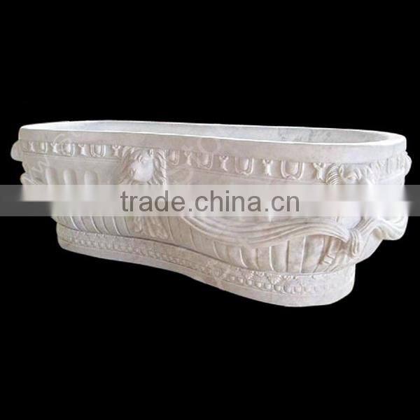 Roman Style Marble Bathtub with Lion Head
