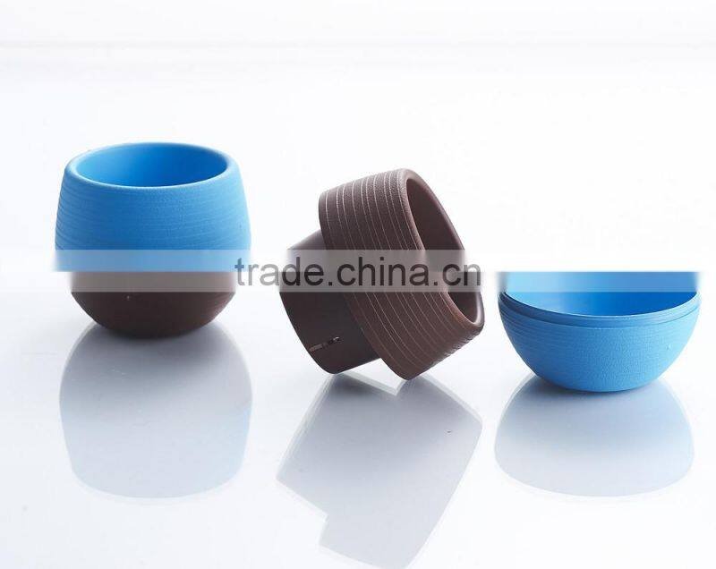Mini Round Plastic Plant Flower Pot Home Office Decor Planter