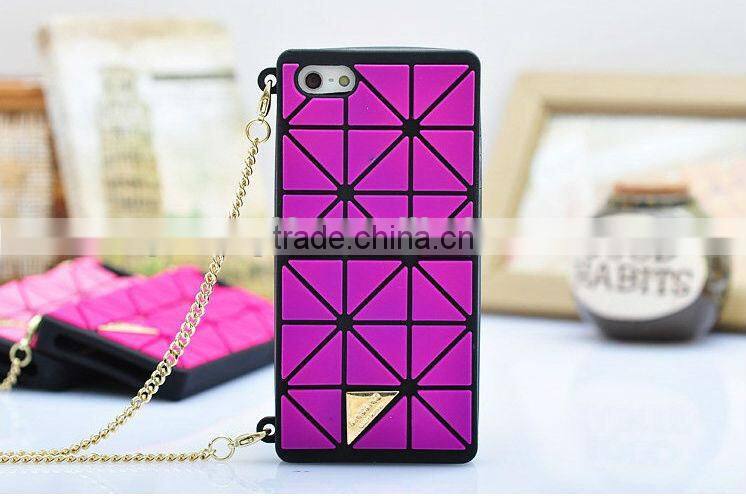 hot sell silicone case for iphone5/5s/4s fashion tartan design