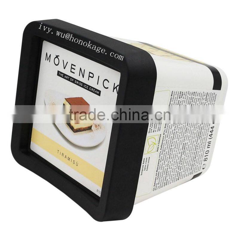 Customized Different Size IML Ice Cream Box, Disposable Ice Cream Packaging Design Manufacturers