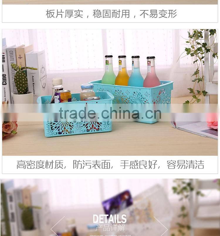 N515 Home Organization Storage Manufactory Hollow Out Plastic Storage Box Big Storage Holder