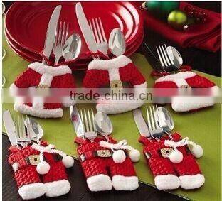 Hot-selling Christmas Tableware Storage Kits Cute Christmas Table Knife And Fork Decorative Cover Holder, Christmas Decorations