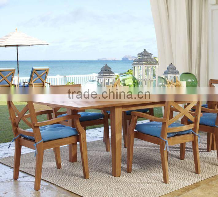 Outdoor quality dining table designs Malaysia teak solid wood dining table