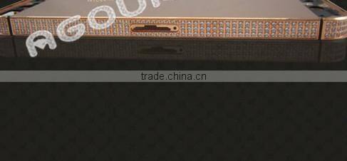 big sale luxury 24k gold plating diamond original back case for iphone 5S
