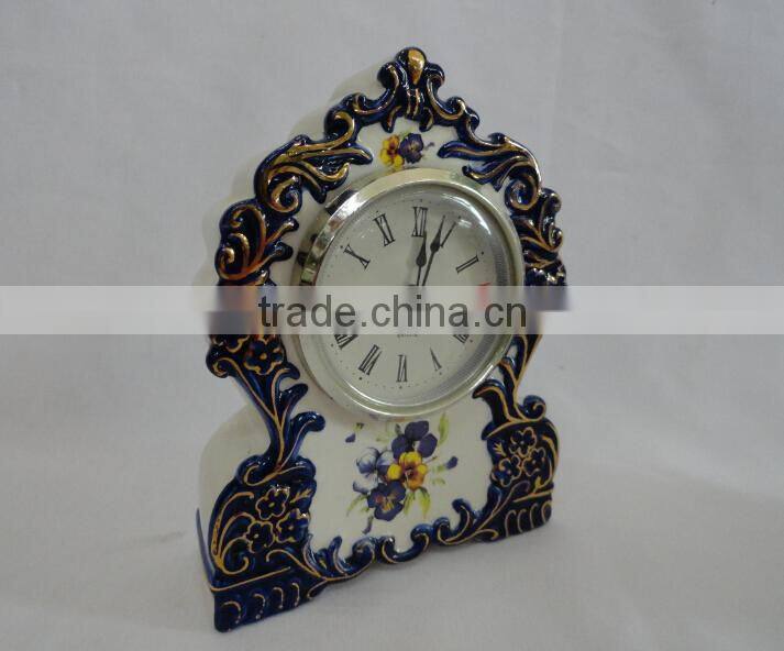 Vintage Table clock/Porcelain Table Clock