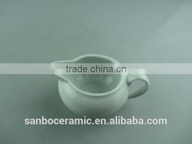 Stock wholesale cheap high white ceramic milk jug