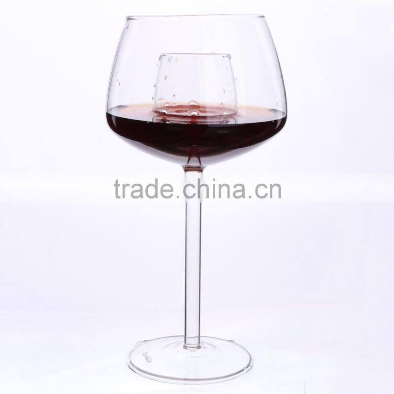 Handmade Crystal Clear Fountain Aerating Wine Glasses 720ML